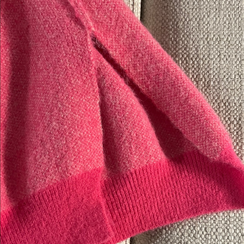 Free People Vivid Pink V-Neck Sweater - Picture 5 of 5